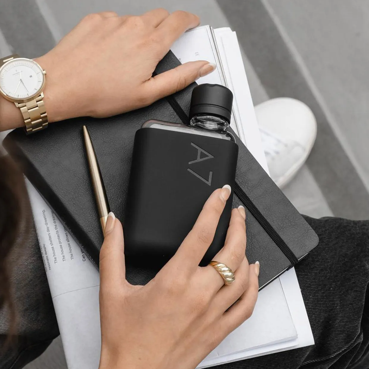 A7 Drink Bottle with Black Ink Bundle