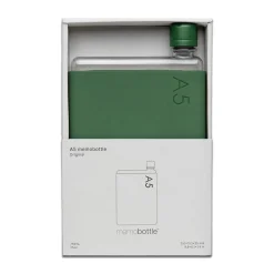 A5 Drink Bottle with Moss Green Sleeve Bundle