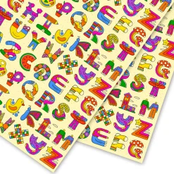 Alphabet Wrapping Sheet