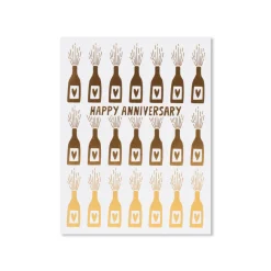 Anniversary Bottles Greeting Card