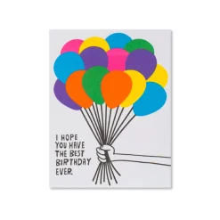 Best Birthday Ever Balloons Greeting Card