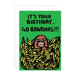 Birthday Bananas Greeting Card
