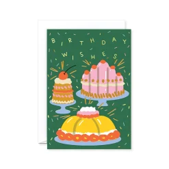 Birthday Wishes Cake Greeting Card