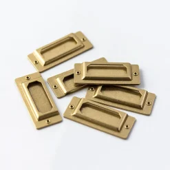 Brass Label Plate Set of 6