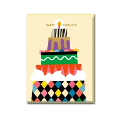 Cake Tower Birthday Greeting Card