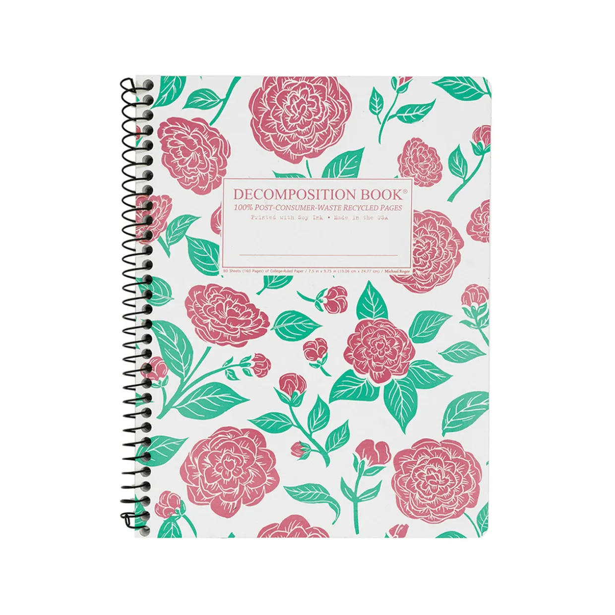 Camellias Large Spiral Notebook