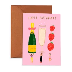 Champagne Wishes Greeting Card