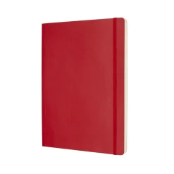 Classic Extra Large Soft Cover Notebook Plain Scarlet Red