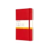 Classic Large Hard Cover Notebook Ruled Scarlet Red