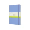 Classic Large Hard Cover Notebook Plain Hydrangea Blue