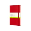 Classic Large Hard Cover Notebook Plain Scarlet Red