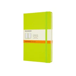 Classic Large Hard Cover Notebook Ruled Lemon Green