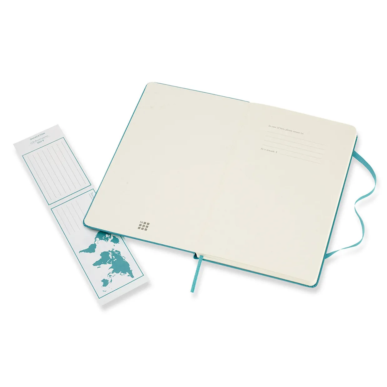 Classic Large Hard Cover Notebook Plain Reef Blue