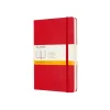 Classic Large Hard Cover Expanded Notebook Ruled Scarlet Red