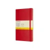 Classic Large Soft Cover Notebook Grid Scarlet Red
