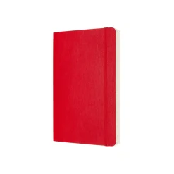 Classic Large Soft Cover Expanded Notebook Ruled Scarlet Red