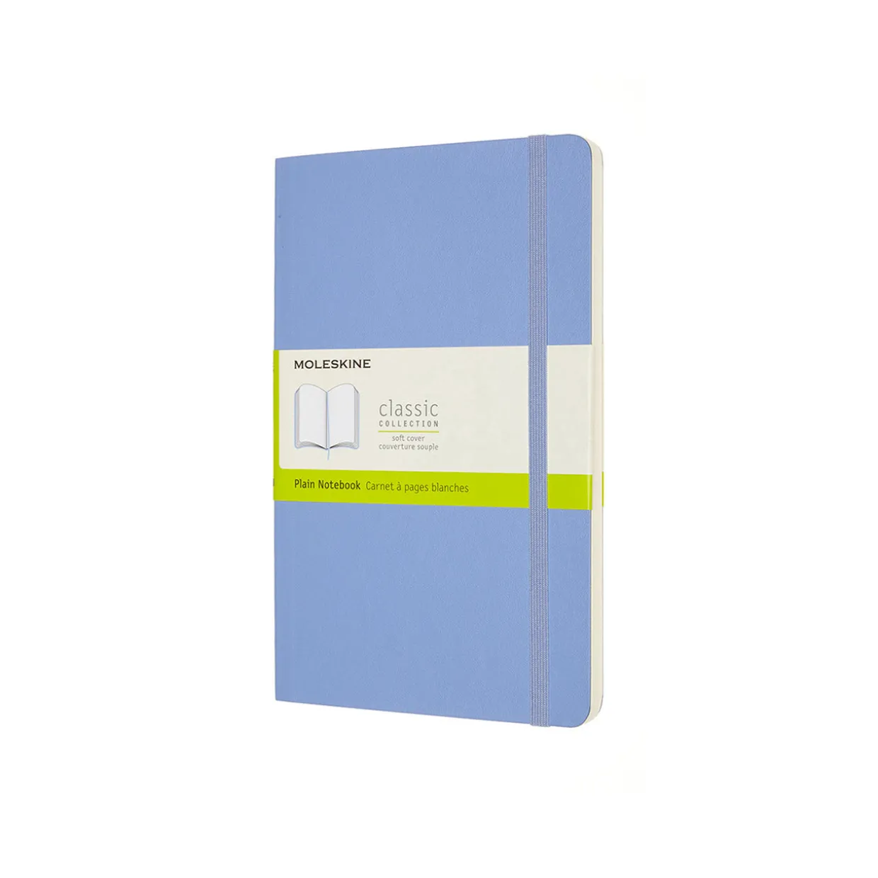 Classic Large Soft Cover Notebook Plain Hydrangea Blue