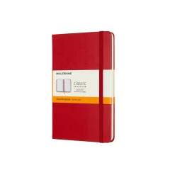 Classic Medium Hard Cover Notebook Ruled Scarlet Red