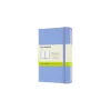 Classic Pocket Hard Cover Notebook Plain Hydrangea Blue