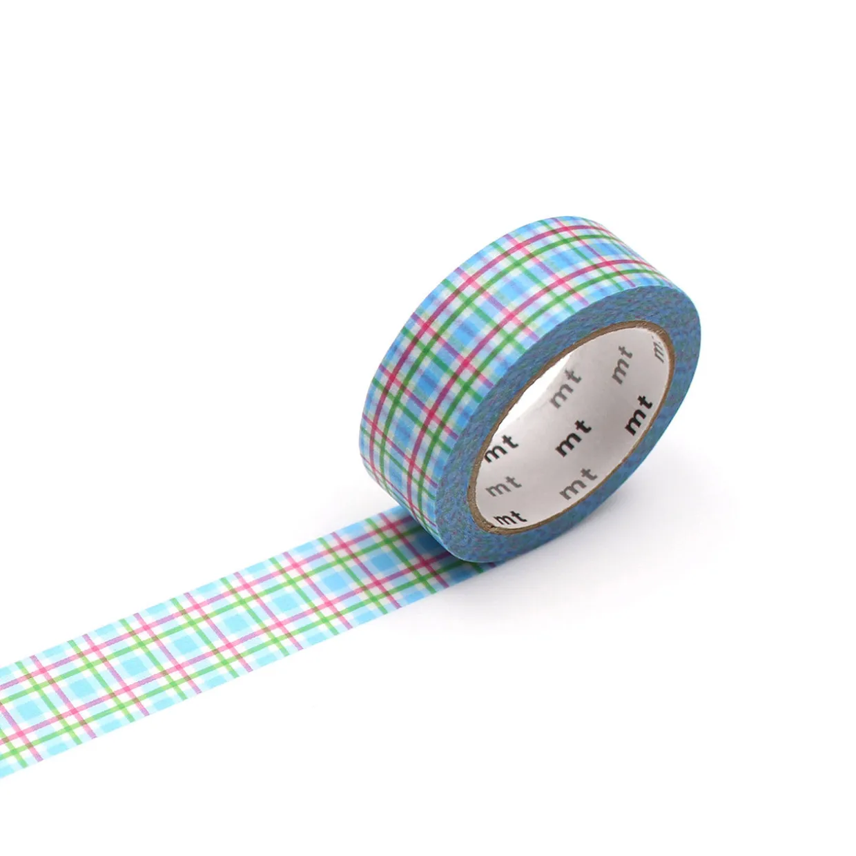 Colorful Checkered Blue Washi Tape Single Roll
