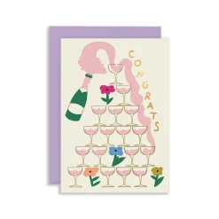 Congrats Champagne Greeting Card