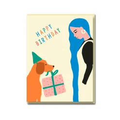 Dog Present Greeting Card