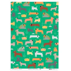 Dogs and Cats Wrapping Sheet