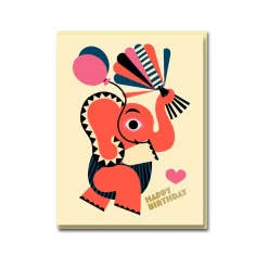 Elephant Party Birthday Greeting Card