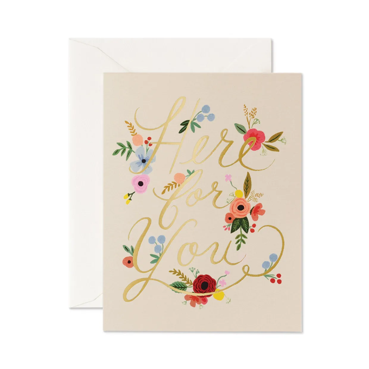 Floral Here For You Greeting Card