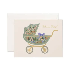 Floral Pram Greeting Card