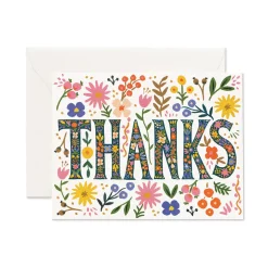 Floral Thanks Greeting Card