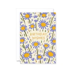 Flower Field Birthday Greeting Card