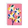 Four Flowers Greeting Card
