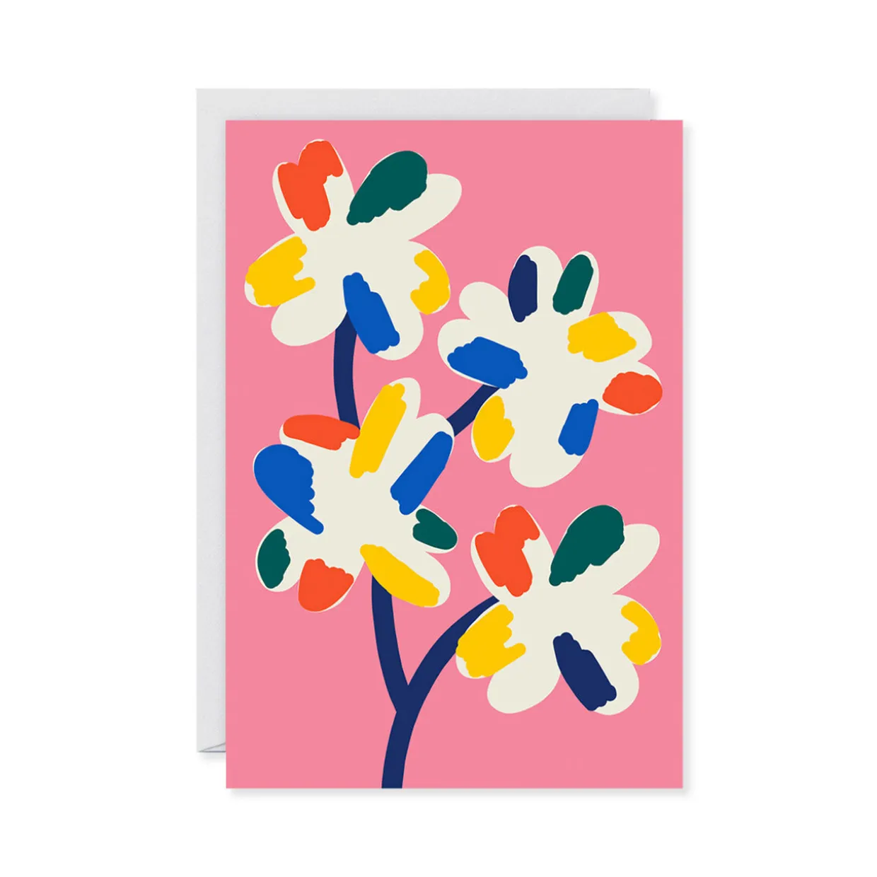 Four Flowers Greeting Card