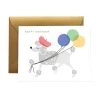 French Poodle Birthday Greeting Card