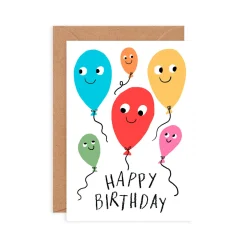 Happy Birthday Balloons Greeting Card