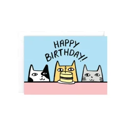 Happy Birthday Cats Greeting Card