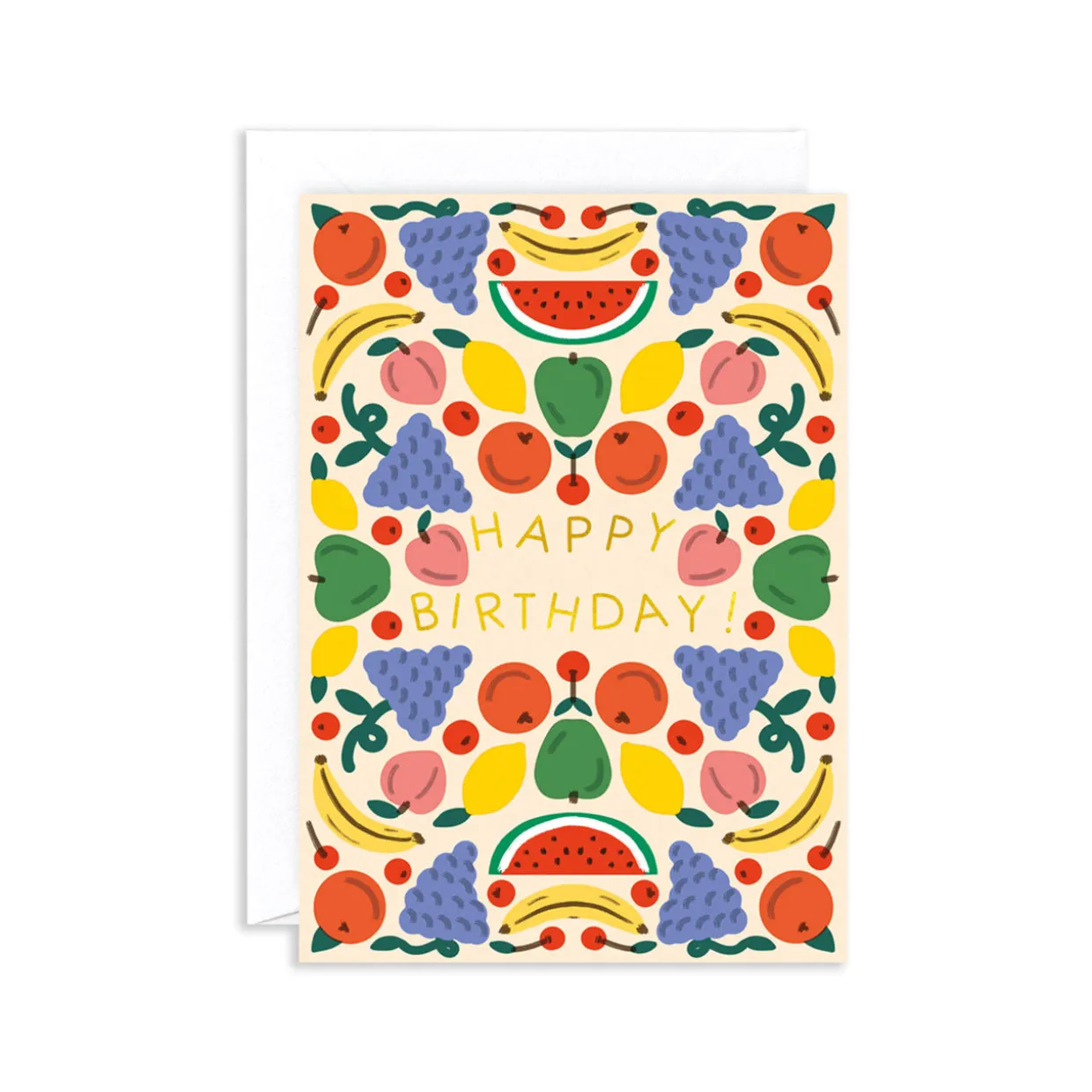 Happy Birthday Fruits Greeting Card