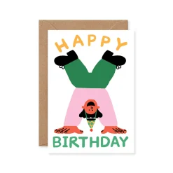 Happy Birthday Headstand Greeting Card
