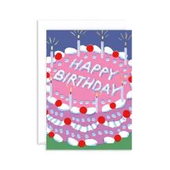 Happy Birthday Icing Cake Greeting Card