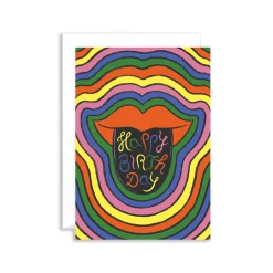 Happy Birthday Lips Greeting Card