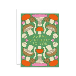 Happy Birthday Mushroom Greeting Card