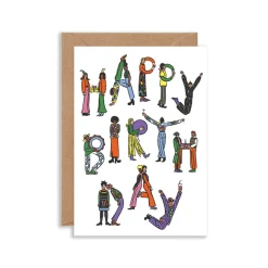 Happy Birthday People Greeting Card