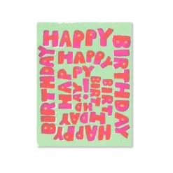 Happy Birthday Spiral Greeting Card