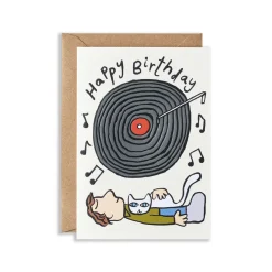 Happy Birthday Vinyl Greeting Card