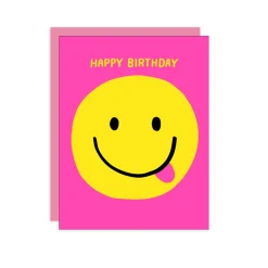 Happy Face Birthday Greeting Card