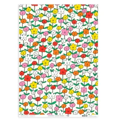 Happy Flowers Wrapping Sheet