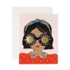 Headband Birthday Girl Greeting Card