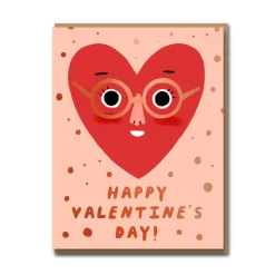 Heart Face Greeting Card