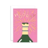 Hooray Champagne Greeting Card